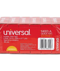 Universal Invisible Tape, 1" Core, 0.75" x 83.33 ft, Clear, 6/Pack 11 81gCH4Okg9L