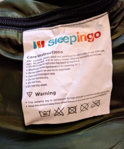 Sleepingo Double Sleeping Bags for Adults Backpacking, Camping, or Hiking - Waterproof Queen Sleeping Bags for Adults or Teens - Truck, Tent, Sleeping Pad Deep green 56 81gDneuhlNL