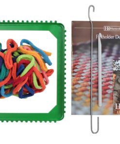 Friendly Loom 7" Potholder Kit Green Metal Loom and Bright Rainbow Color Cotton Loops, Makes 2 Potholders, MADE IN THE USA by Harrisville Designs. Multicolor 29 81gEDTd aOL