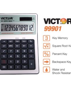 Alternative view of Victor 99901 TuffCalc Calculator, White, 1.8" x 4.6" x 6.5" 1.8" x 4.6" x 6.5"