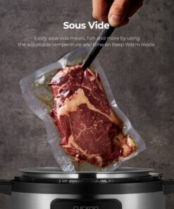 CUCKOO Pressure Cooker 10 Menu Options: Steamer, Slow Cook, Sauté, Porridge, & More, User-Friendly LED Display, Stainless Steel Inner Pot, 24 Cup / 6 Qt. (Uncooked) CMC-ZSN601F Black 13 81gF2LsXoZL