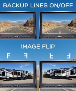 Yakry RV Backup Camera Plug and Play - No Delays 7 Inch HD 1080P Rear View Camera with IR Night Vision 2 Channels - Waterproof Reverse Camera for Truck Trailer Camper Tractor Y14 23 81gFZDKJO2L