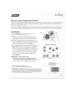 Camco Flying Insect Screen | Features a Heavy-Duty Stainless Steel Mesh Cover and Fits Most Duo-therm and Suburban Furnace Vents (42141) 2 Count (Pack of 1) 2 Count (Pack of 1) FUR200 35 81gFx6oFDsL