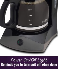 Mr. Coffee Coffee Maker with Auto Pause and Glass Carafe, 12 Cups, Black 20 81gGoB2THZL