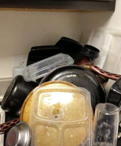 Envision Home Dish Drying Mat for Kitchen, Absorbent, Reversible Microfiber Dish Mat, 18 Inch x 24 Inch, Black 432801 X-Large 29 81gHByQaXOL