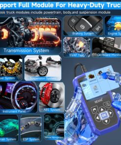 NEXAS NL102 Pro Heavy Duty Truck Scanner Enhanced Full System Diesel Diagnostic Scan Tool for Cummins Detroit Freightliner International Paccar Check Engine for HD Truck & Car 2-in-1 Code Reader NL102 truck scanner 12 81gIBxj4EgL