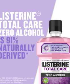 Listerine Total Care Zero Alcohol Anticavity Mouthwash, Bad Breath Treatment, Alcohol Free Mouthwash for Adults; Fresh Mint Flavor, 1 L (Pack of 2) 33.8 Fl Oz (Pack of 2) Fresh Mint (Zero Alcohol) 19 81gINd3nePL