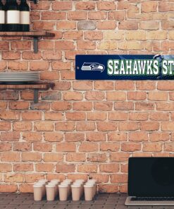 Rico Industries NFL Plastic Street Sign Plastic 4" x 16" Street Sign Seattle Seahawks Team Color 10 81gJQroWOIL