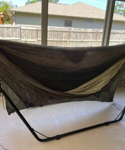 Sunnydaze Universal Heavy-Duty Steel Hammock Stand - 550-Pound Capacity - Fits Hammocks 9 to 14 Feet Long - Black 41 81gJhzQ367L