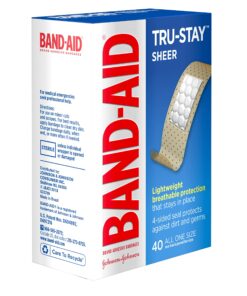 Band-Aid Brand Tru-Stay Sheer Strips Adhesive Bandages for First Aid and Wound Care, All One Size, 40 ct 40 Count (Pack of 1) 28 81gKkGUbBKL 4