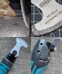 XXGO 4 Pcs Diamond Carbide Oscillating Multi Tool Semi Circle Finger Segment Swing Grit Grout Saw Blades XG4004 Assorted Carbide Diamond Blades - 4 Pcs 20 81gKlhprf8L
