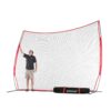 Rukket Barricade Backstop Net, Choose 12x9ft or 16x10ft, Indoor and Outdoor Lacrosse, Basketball, Soccer, Field Hockey, Baseball, Softball Barrier Netting for Backyard, Park, and Residential Use 12x9ft (Red) 10 81gM89nrwYL