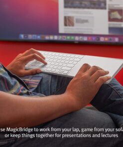 Twelve South MagicBridge | Connects Apple Magic Trackpad 2 to Apple Magic Keyboard Allowing Them to be one Unit for Desk or Lap use - Trackpad and Keyboard not Included Regular Keyboard White 26 81gM8u27XGL