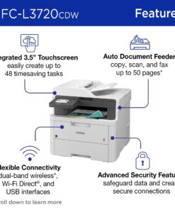 Brother MFC-L3780CDW Wireless Digital Color All-in-One Printer with Laser Quality Output, Single Pass Duplex Copy & Scan | Includes 4 Month Refresh Subscription Trial ¹ Amazon Dash Replenishment Ready New MFCL3780CDW: Adds Optional Paper Tray 24 81gP3gzFQGL