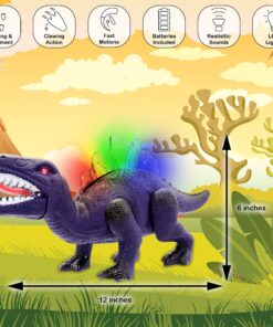 Windy City Novelties Light-up Walking Dinosaur Toy with Sound - Perfect for Boys & Girls Ages 2-8 18 81gQEgsUJWS 2