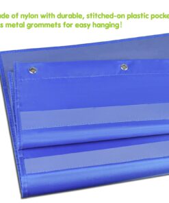 EAMAY Standard Pocket Charts, Clear 10 Pocket Chart for Teacher Lessons in a Classroom or Home Use – Fits Standard 3” Sentence Strips and Word Cards, Blue 13 81gQe9XfE7L