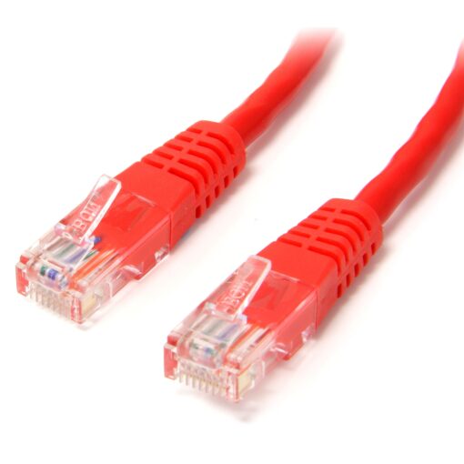 StarTech.com Cat5e Ethernet Cable - 6 ft - Red - Patch Cable - Molded Cat5e Cable - Short Network Cable - Ethernet Cord - Cat 5e Cable - 6ft (M45PATCH6RD) 6 ft / 2m