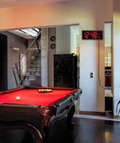 AcuRite Large Digital LED Oversized Wall Clock with Date, Temperature and Fold-Out Stand, 18-Inch, Red 24 81gS9J1L 5L