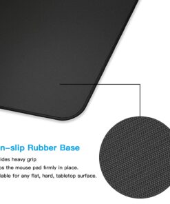 XXL Large Mouse Pad, GLTECK Extended Mousepad, 36"x12" Non-Slip Rubber Big Mouse Pad XXL Large Mouse Pad, Stitched Edges with Carrying Bag XXL Black Edge XX-Large 24 81gSr5j6L