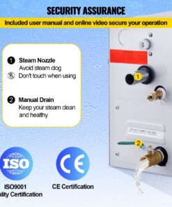 Happybuy Steam Generator 9KW Steam Showers 220V-240V Sauna Steam Generator with Programmable Controller for Home SPA Bathroom Hotel Shower Steam(Controller Not Contain Battery) 9KW-2 19 81gVVjUqqCL