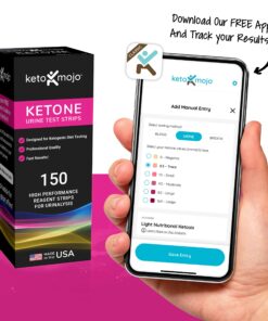 150 Ketone Test Strips with Free Keto Guide eBook & Free APP. Urine Test for Ketosis on Ketogenic & Low-Carb Diets. Extra-Long Strips. 22 81gWM3F uIL