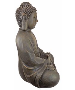 Design Toscano AL1614 Meditative, The Grand TempleIndoor StatueCabinet on Wheels Indoor/Outdoor Garden Statue, 20 Inches Wide, 15 Inches Deep, 26 Inches High, Handcast Polyresin, Dark Stone Finish Meditating Buddha 32 81gWaBJSVOL