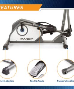 Marcy Magnetic Elliptical Trainer Cardio Workout Machine Grey - Standard 25 81gWctMODDL