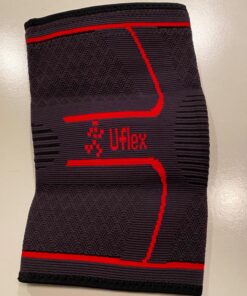 UFlex Athletics Knee Compression Sleeve Support for Women and Men - Knee Brace for Pain Relief, Fitness, Weightlifting, Hiking, Sports Medium Red 38 81gWhwHCQRL