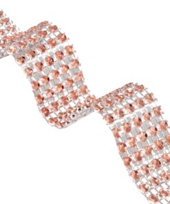 Mandala Crafts Champagne Bling Wrap Rhinestone Ribbon - 1 in 20 Yds Crystal Rhinestones Mesh Ribbon - Diamond Wrap Rhinestone Strips Roll for Crafts Wedding Party Decoration 1 Inch 5 Rows 20 Yards 2 Rolls 13 81gWiCbDqDL
