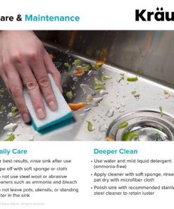 Kraus KHF200-30 Standart PRO Kitchen Stainless Steel Sink, 30 Inch Round Apron Single Bowl Rounded Apronfront 40 81gWm6eO6uL 2