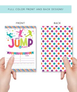 Your Main Event Prints Bounce House Birthday Invitation - Trampoline Jump Birthday Invite - Girl Bounce Birthday - Bounce and Play! Trampoline Birthday Party, 20 Fill In Bounce Invitations 15 81gX9e2BbL