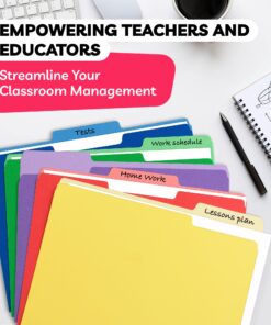 Colored File Folders - Colored Folders - Colored File Folders Letter Size - File Folders - File Folders Letter Size - Color File Folders - Color Folders - (30 Pack, 8.5 x 11", 1/3 Cut Tabs, 5 Colors) 30 Pack 21 81gZg6LSU2L