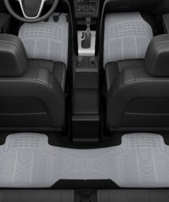 Alternative view of BDK Original ProLiner 3 Piece Heavy Duty Front & Rear Rubber Floor Mats for Car SUV Van & Truck, Gray - All Weather Floor Protection with Universal Fit Design 3PC Front & Rear