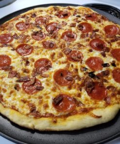 G&S Metal Products Company Nonstick ProBake Non-Stick Pizza Baking Pan, 16 inches, Charcoal 33 81gbsSTu4rL