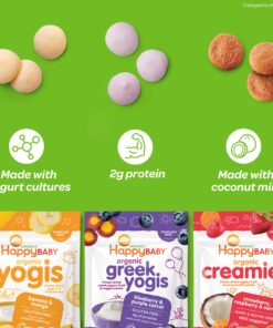 Happy Baby Organics Yogis Freeze-Dried Yogurt & Fruit Snacks, Variety Pack, 1 Ounce (Pack of 6) 1 Ounce (Pack of 6) 17 81gcFM2Am7L