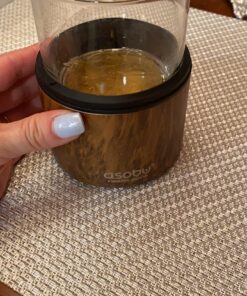 asobu Whiskey Glass with Insulated Stainless Steel Sleeve, 12 ounces (Natural Wood) Natural Wood 13 81gcQAOib2L