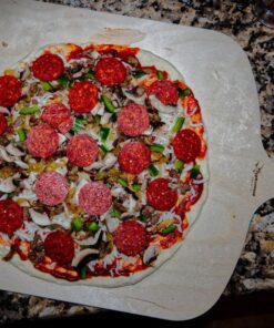 CucinaPro Pizza Stone for Oven, Grill, BBQ- Extra Thick 5/8" Cordierite Rectangular Baking Stone for Better Cooking- 16" x 14" Pan- Holds High Temperature Perfectly For Crispy Crust- Kitchen Must Have 16" x 14" 28 81gcTxXmC1L