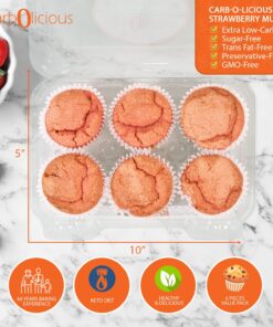 Alternative view of Carb-o-licious- Delicious Keto Muffins With Only 2 Net Carbs Each- Sugar Free Healthy Snack With Almond Flour- Best Tasting Low-Carb Diet Treat!, Strawberry [6-Pack]