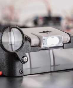 SE Illuminated Dual Lens Flip-In Head Magnifier, Head Magnifier, Tools for Repair & Precision Work, Adjustable Headlamp, 4.5X Loupe Magnifying, Black Improved LED Head Magnifier 14 81gdUturGFL