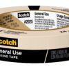 Scotch Painter's Tape 2025-48C General Use Masking Tape for Basic Painting, 1.88 inches by 60 Yards, 2025, 1 roll, 1.88" Width, Tan 0.94" Width 22 81gfJRleeXL