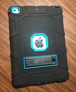 Rantice iPad 6th Generation Cases, iPad 5th Generation Case, iPad Air 2 Case, iPad 9.7 Case, Shockproof Rugged Drop Protection Cover Built with Kickstand for iPad 9.7'' A1893/A1954/A1822/A1823 Black+Dark blue 30 81gfcg O0BL