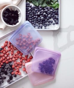 Stasher Reusable Silicone Storage Bag, Food Storage Container, Microwave and Dishwasher Safe, Leak-free, Sandwich, Clear Single 41 81gfn Q1uiL