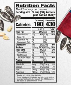 Jumbo Reduced Sodium Sunflower Seeds (4 Pack) 5.25 oz each Salty 11 81gg4kjxECL