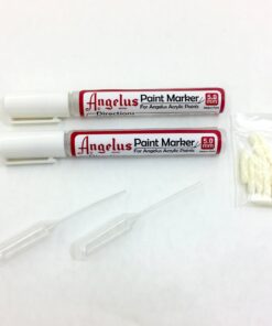 Angelus Refillable Paint Marker 14 Piece Set - Dual-Sided Chiseled and Round Paint Art And Crafts - 5mm Tip 3 81gh0dd8azL