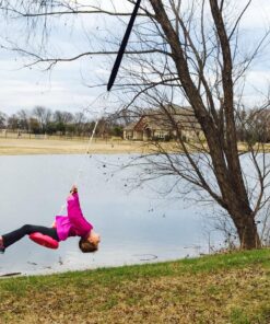 Squirrel Products Heavy Duty Pink Disc Tree Swing with Rope for Outdoor Play - Easy DIY Addition to Playset or Tree 18 81ghD3Pl gL