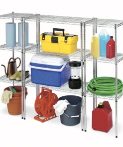 Whitmor Supreme Wide Stacking Shelf - Heavy Duty - Adjustable - Chrome 28 81ghr7YRSxL 1