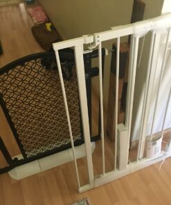 Summer Infant Multi-Use Decorative Extra Tall Safety Pet and Baby Gate,28.5'-48' Wide, 36' Tall,Pressure or Hardware Mounted, Install on Wall or Banister in Doorway or Stairway,Auto Close Door -Beige 36" Tall, 28.5 - 48.0" Wide Beige 65 81gispfE RL