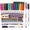 June Gold 32 Assorted Colored Dry Erase Whiteboard Markers, Fine/Bullet Tip, 2 sets of 13 Unique Colors With 8 Black Markers, Low Odor, Slim Barrel & Vivid Lines 32 Colored Bullet Tip Markers 8 81gjGbN6g5L