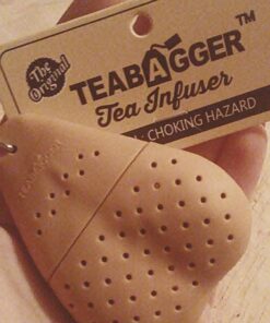 The Original Teabagger Tea Infuser - Fun Gag Gift for Men and Women for Gifts, Party Favors - Real Tea Ball Made of Food Grade Silicon - Use w/ Loose Leaf or Tea Bag - Beige 11 81gjkecJK0L