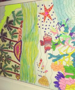 Adult Coloring Book: Island Dreams: Vacation, Summer and Beach: Dream and Relax with Gorgeous Illustrations Paperback, Large Print 40 81gk1WtzdgL